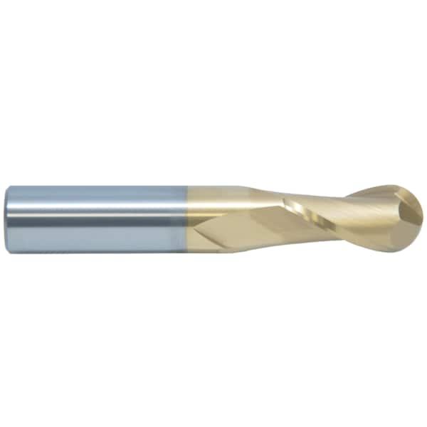 Tuffcut Gp 2 Flute Ball Nose End Mill, 1/2